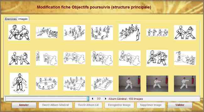 Ecran des Exercices Im